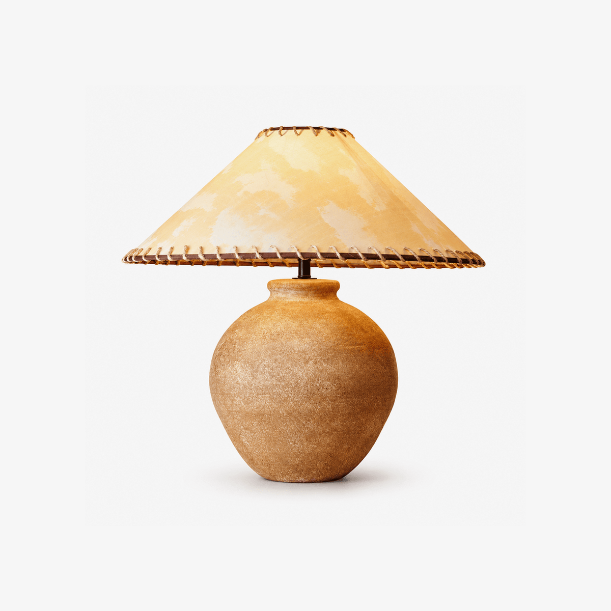 Terracotta Ceramic Table Lamp — Table Lamp | Maison Monashee
