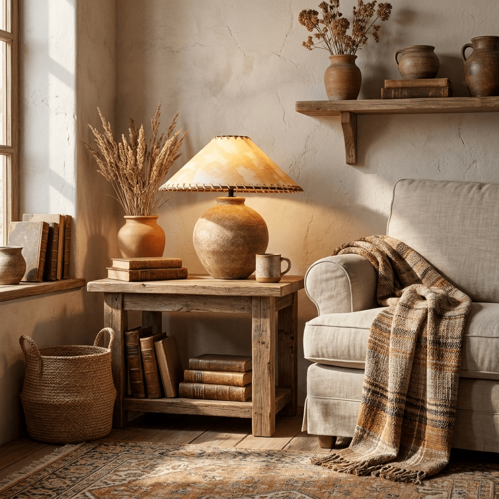 Terracotta Ceramic Table Lamp — Table Lamp | Maison Monashee — view 8