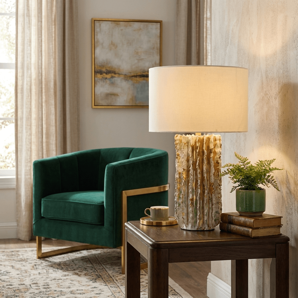 Ceramic Cylinder Table Lamp — Table Lamp | Maison Monashee — view 6