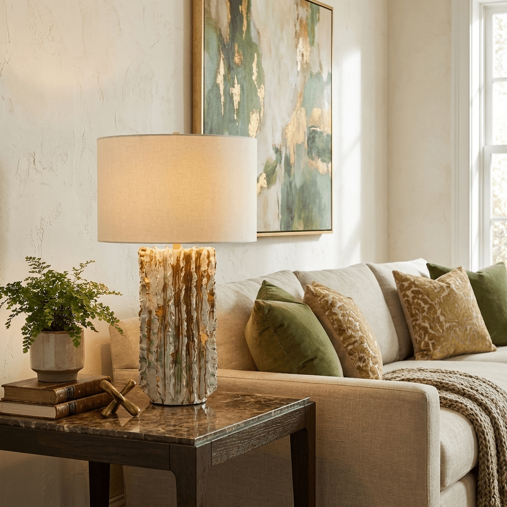 Ceramic Cylinder Table Lamp — Table Lamp | Maison Monashee — view 2