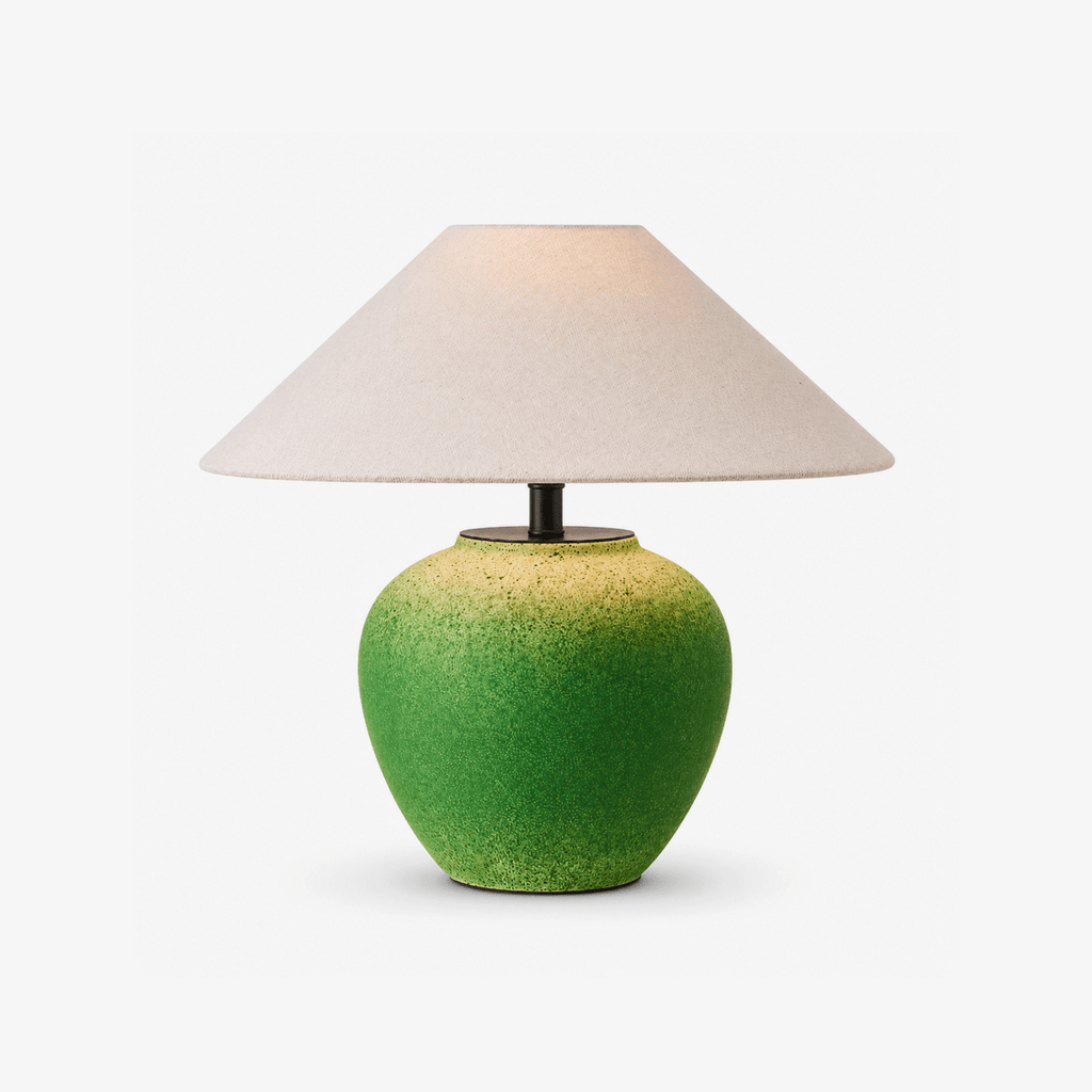 Green Ceramic Table Lamp — Table Lamp | Maison Monashee