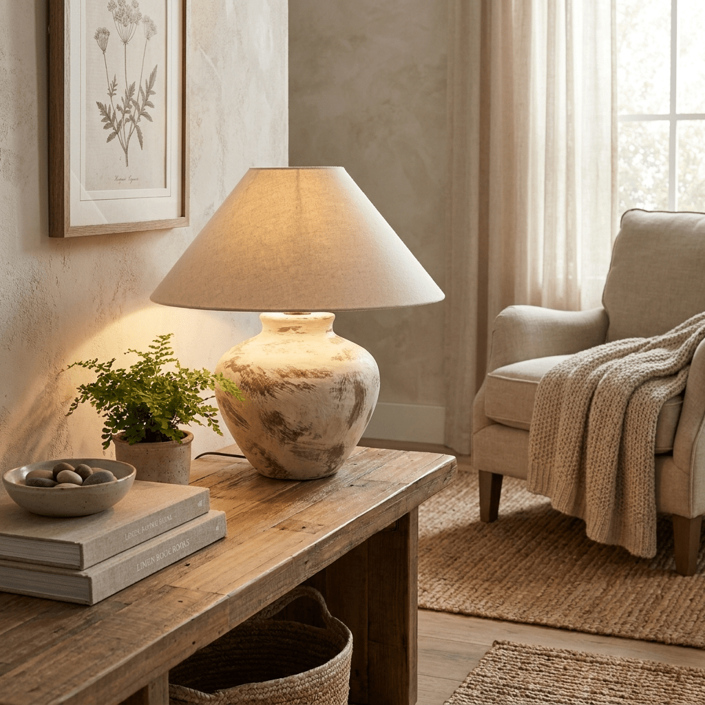 Farmhouse Ceramic Table Lamp — Table Lamp | Maison Monashee — view 4