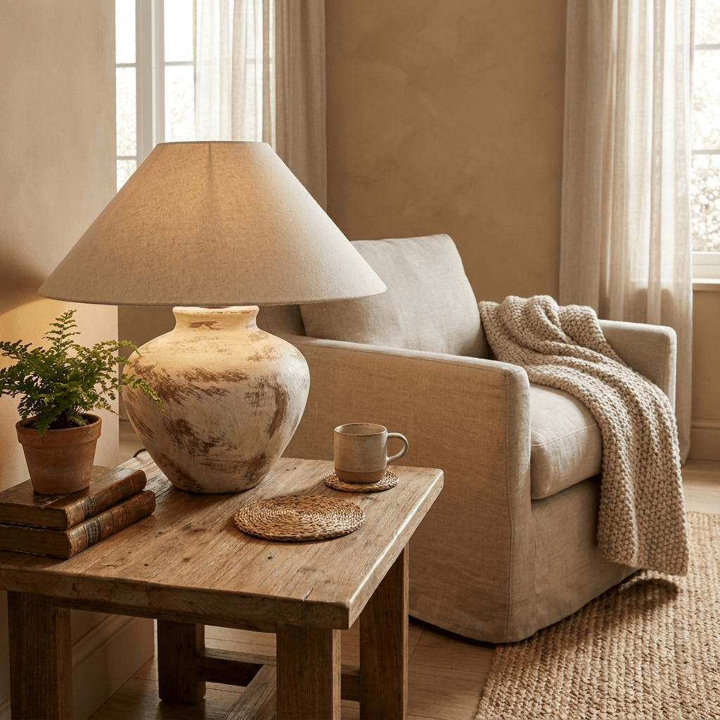 Farmhouse Ceramic Table Lamp — Table Lamp | Maison Monashee — view 7