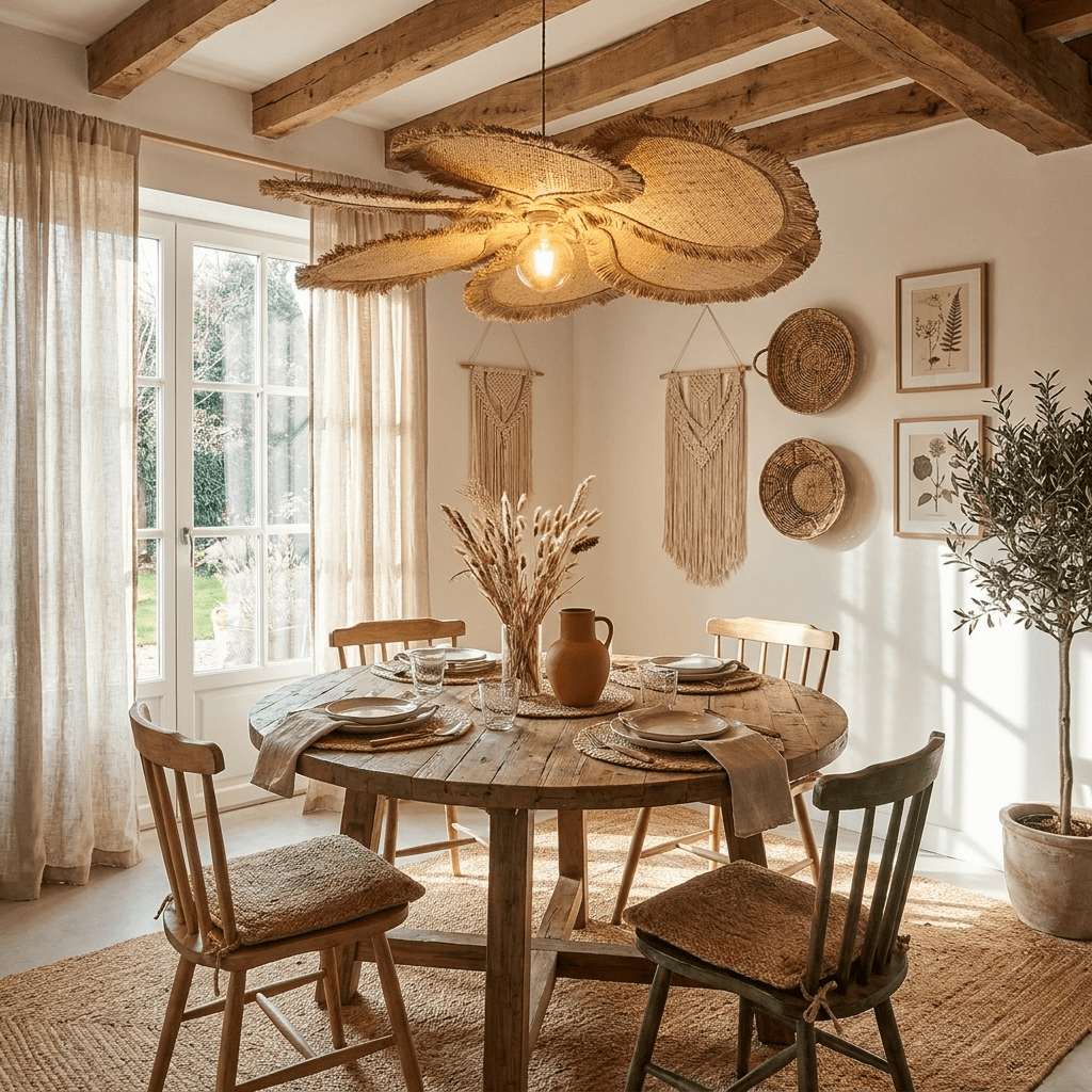 Rattan Kitchen Island Light — Pendant Light | Maison Monashee — view 2