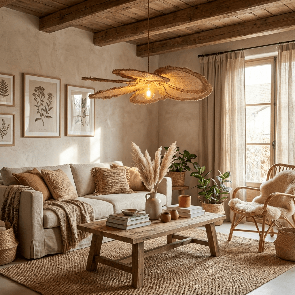 Rattan Kitchen Island Light — Pendant Light | Maison Monashee — view 5