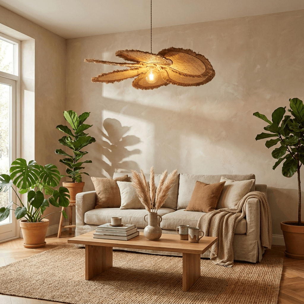 Rattan Kitchen Island Light — Pendant Light | Maison Monashee — view 9