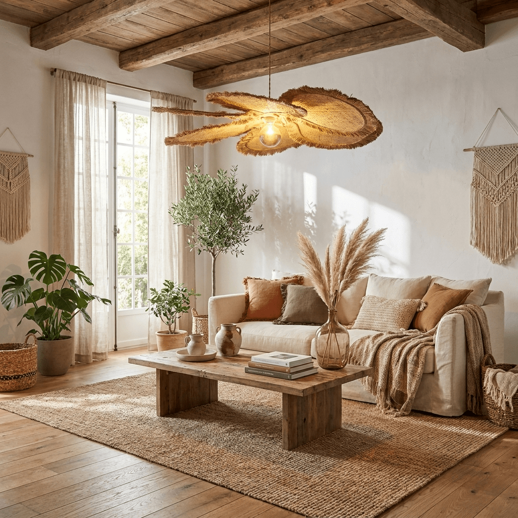 Rattan Kitchen Island Light — Pendant Light | Maison Monashee — view 10