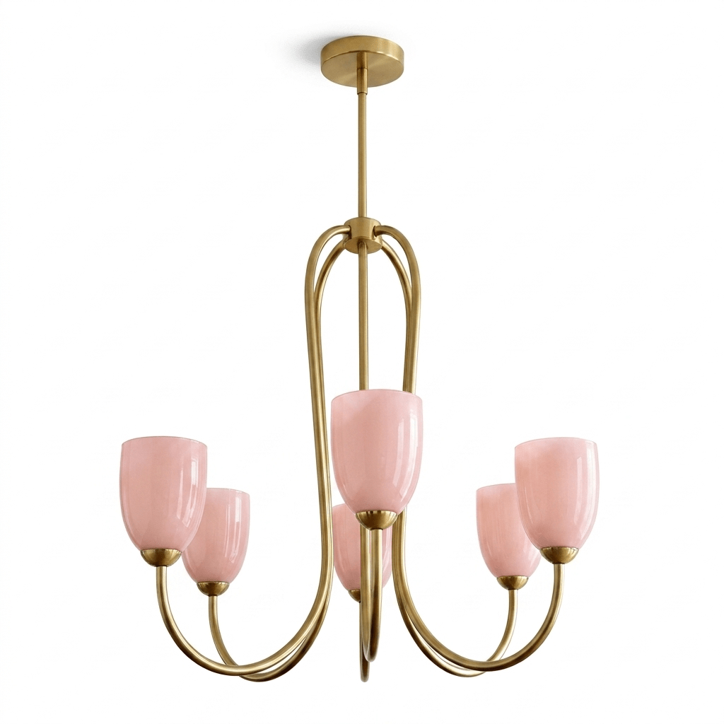 Gold Tulip Chandelier — Chandelier | Maison Monashee — view 7
