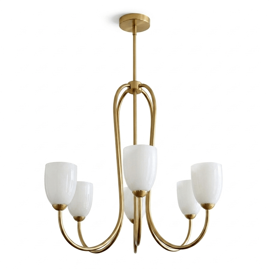 Gold Tulip Chandelier — Chandelier | Maison Monashee — view 8