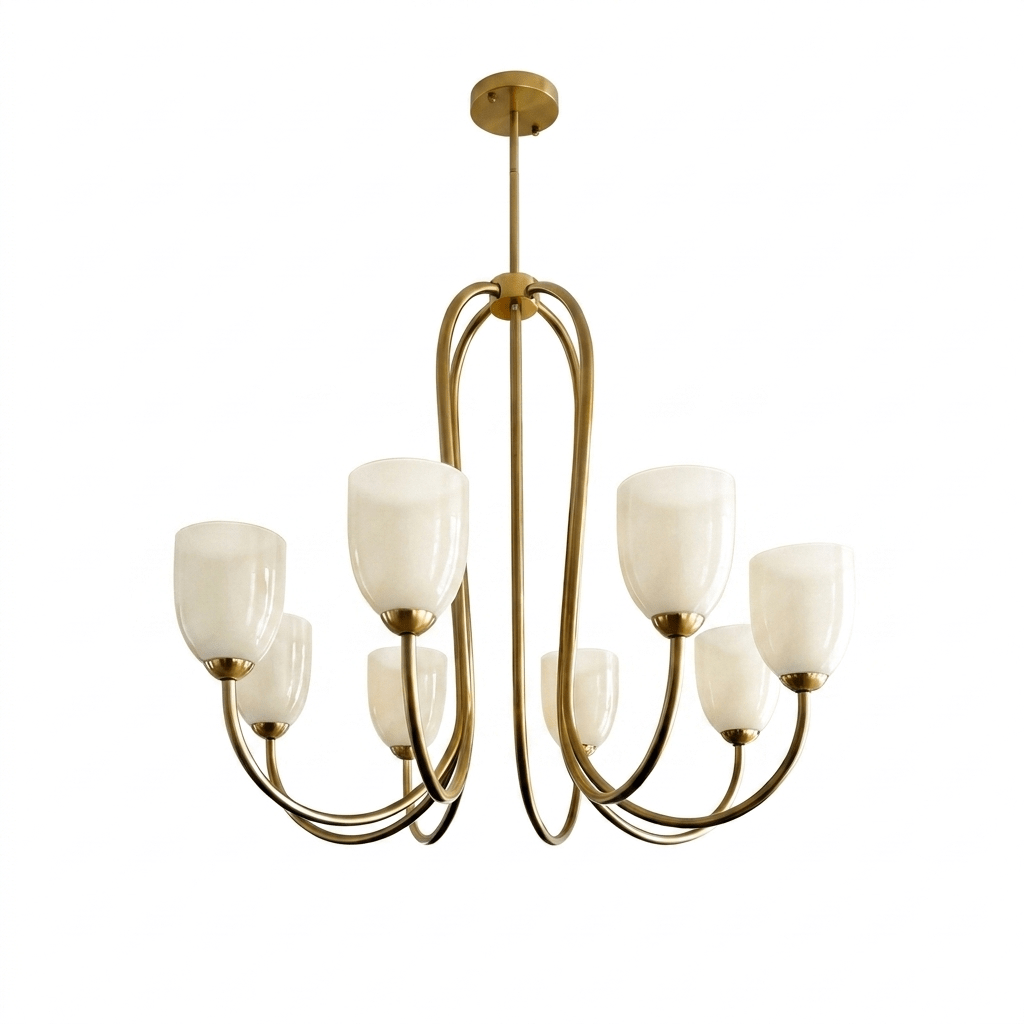 Gold Tulip Chandelier — Chandelier | Maison Monashee — view 9