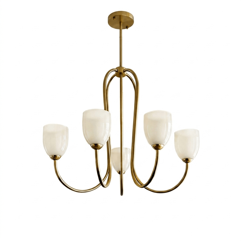 Gold Tulip Chandelier — Chandelier | Maison Monashee — view 11