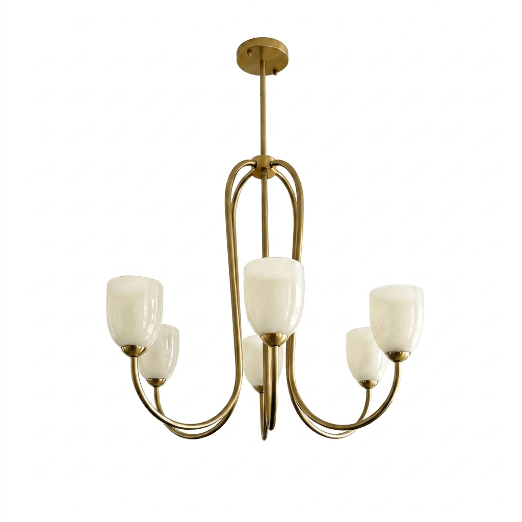 Gold Tulip Chandelier — Chandelier | Maison Monashee — view 12
