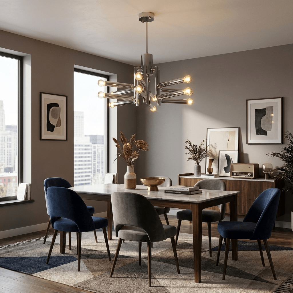 Sputnik Chrome Chandelier — Chandelier | Maison Monashee — view 4