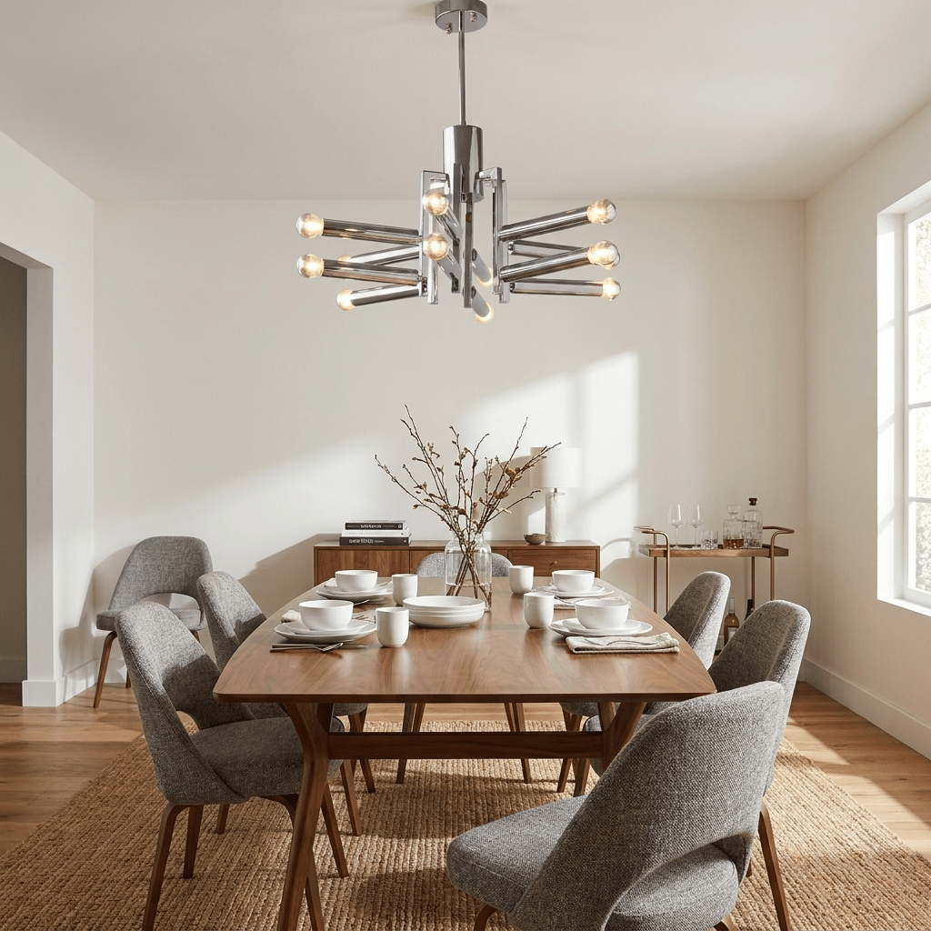 Sputnik Chrome Chandelier — Chandelier | Maison Monashee — view 5