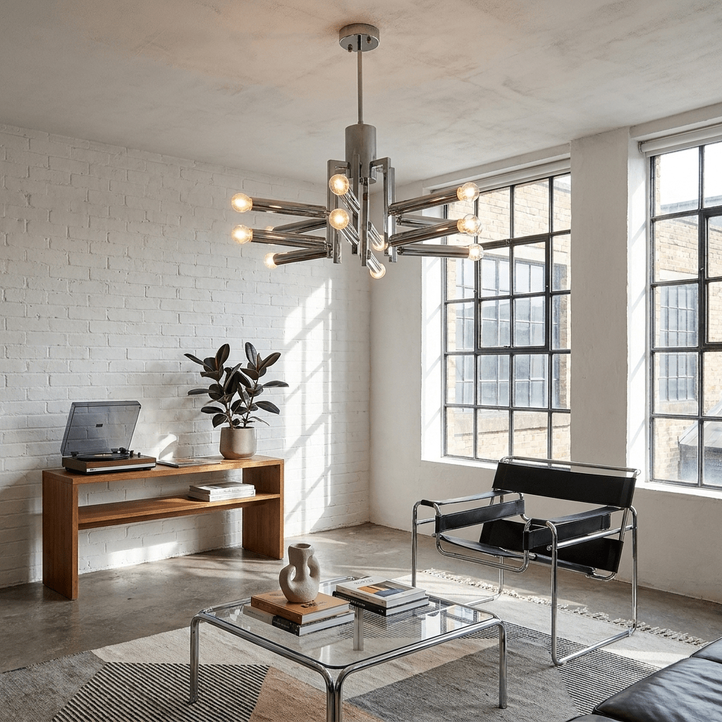 Sputnik Chrome Chandelier — Chandelier | Maison Monashee — view 2