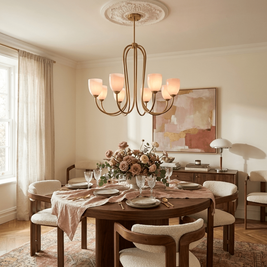 Gold Tulip Chandelier — Chandelier | Maison Monashee — view 3