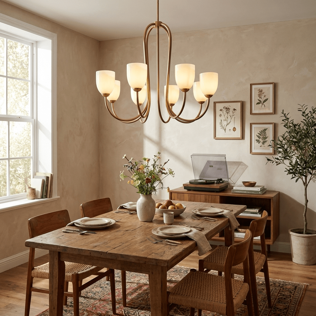 Gold Tulip Chandelier — Chandelier | Maison Monashee — view 17