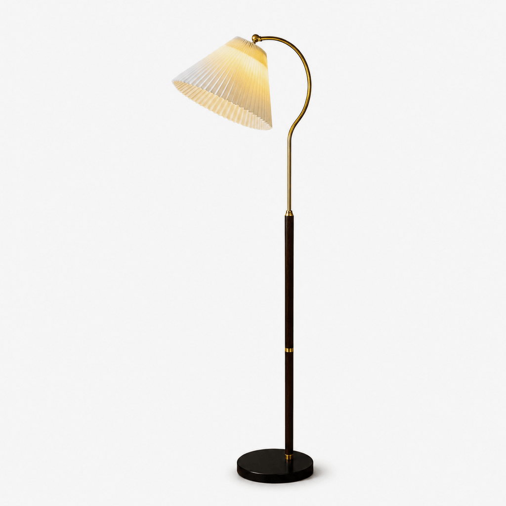 White Mid-Century Floor Lamp — Floor Lamp | Maison Monashee