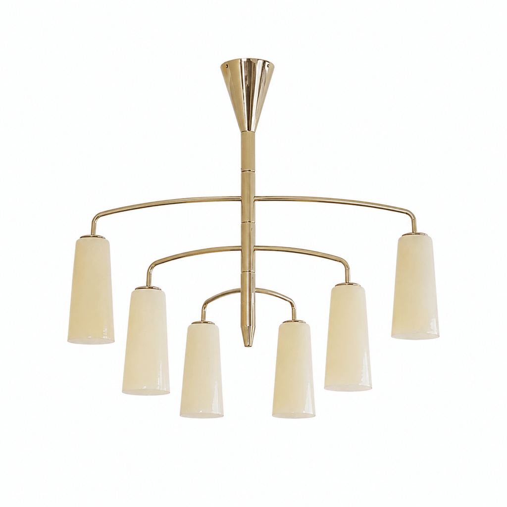 Gold Tiered Chandelier — Chandelier | Maison Monashee — view 10