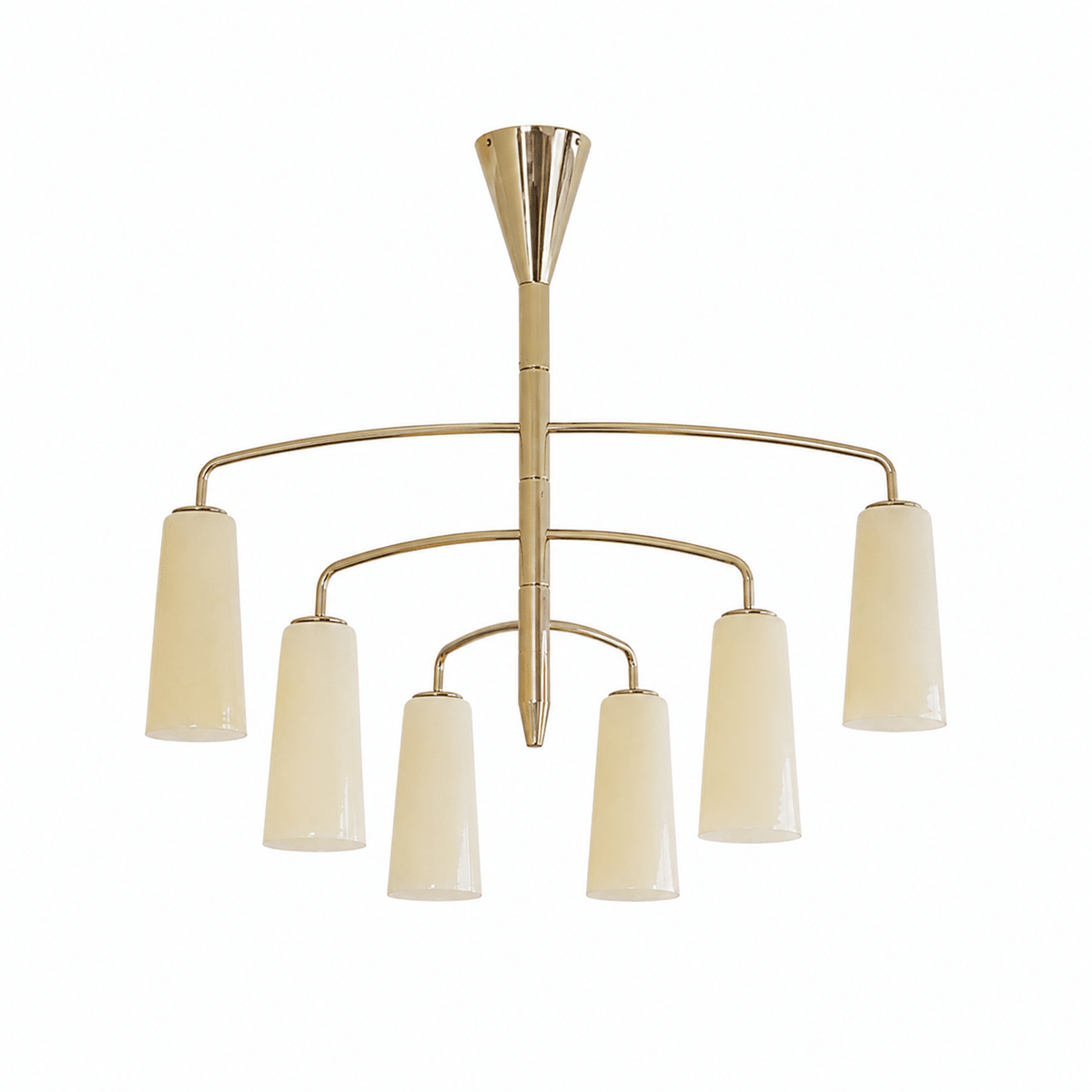 Gold Tiered Chandelier — Chandelier | Maison Monashee — view 10