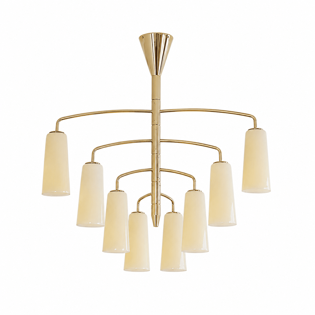 Gold Tiered Chandelier — Chandelier | Maison Monashee — view 11
