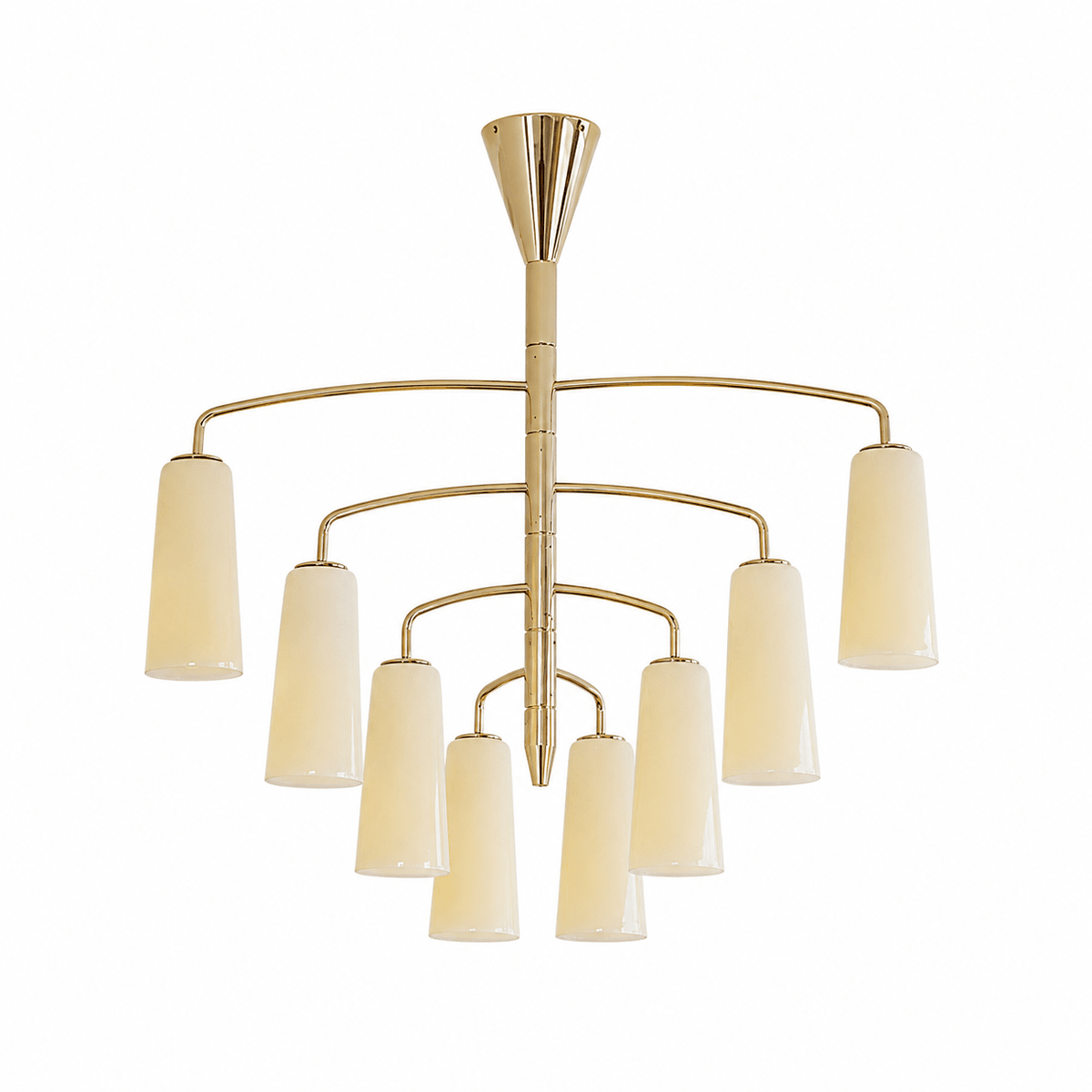 Gold Tiered Chandelier — Chandelier | Maison Monashee — view 11