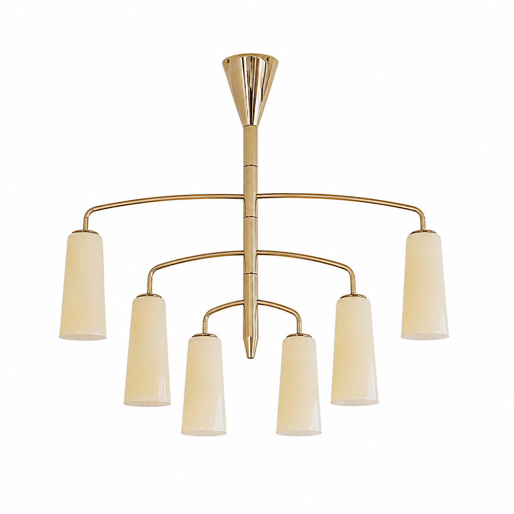 Gold Tiered Chandelier — Chandelier | Maison Monashee — view 12