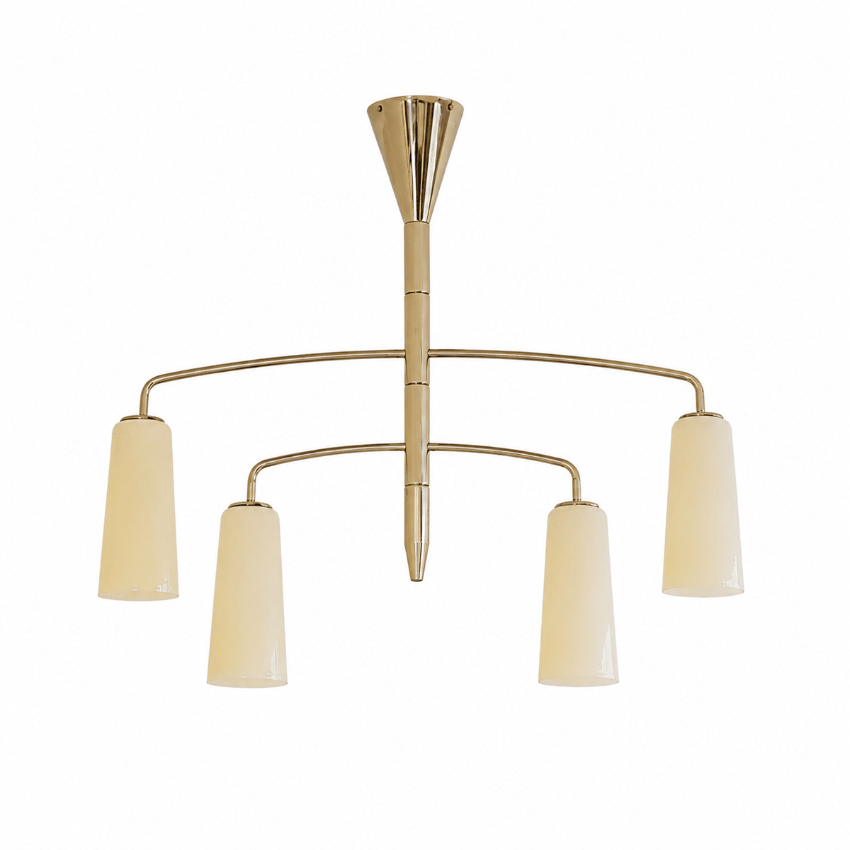 Gold Tiered Chandelier — Chandelier | Maison Monashee — view 14