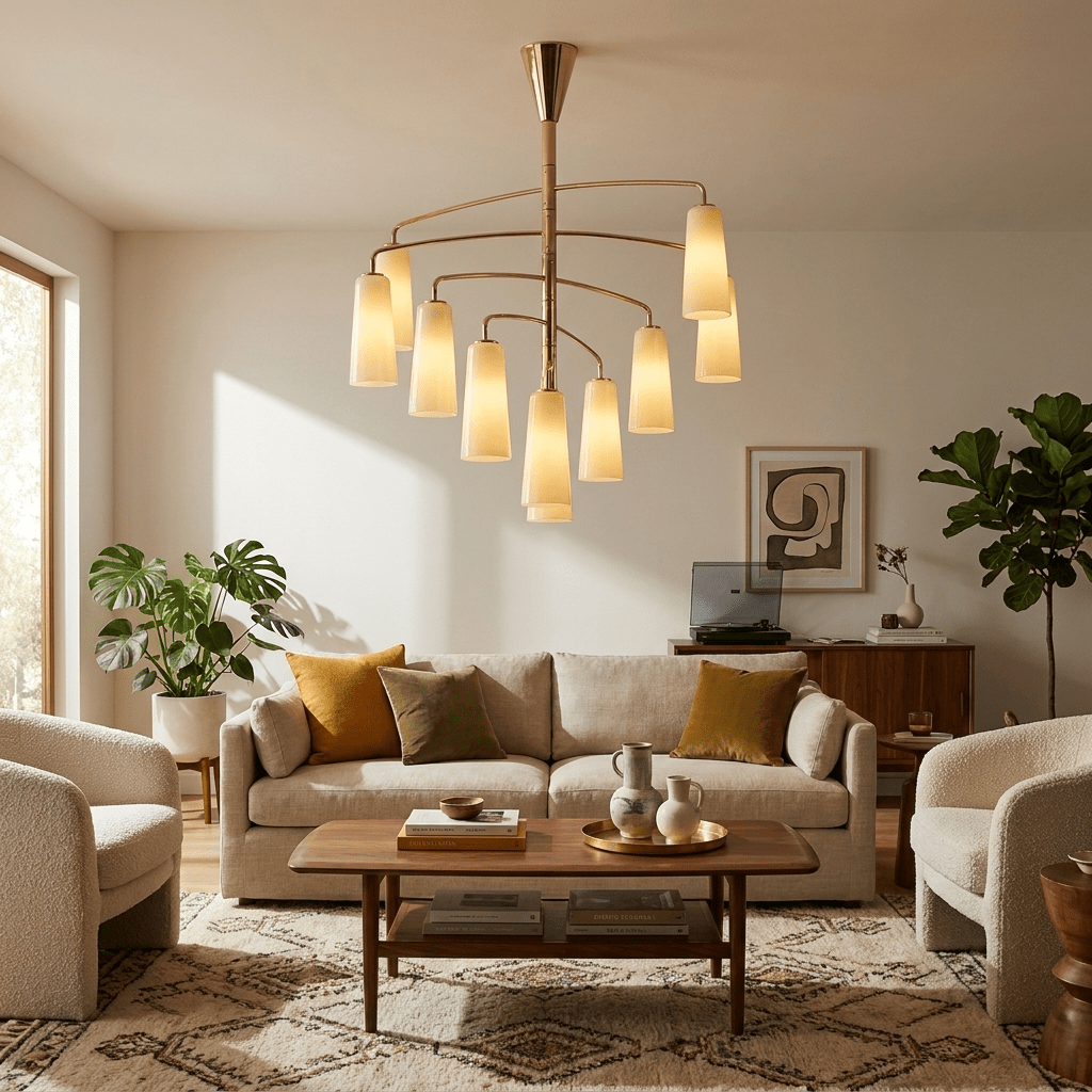 Gold Tiered Chandelier — Chandelier | Maison Monashee — view 4