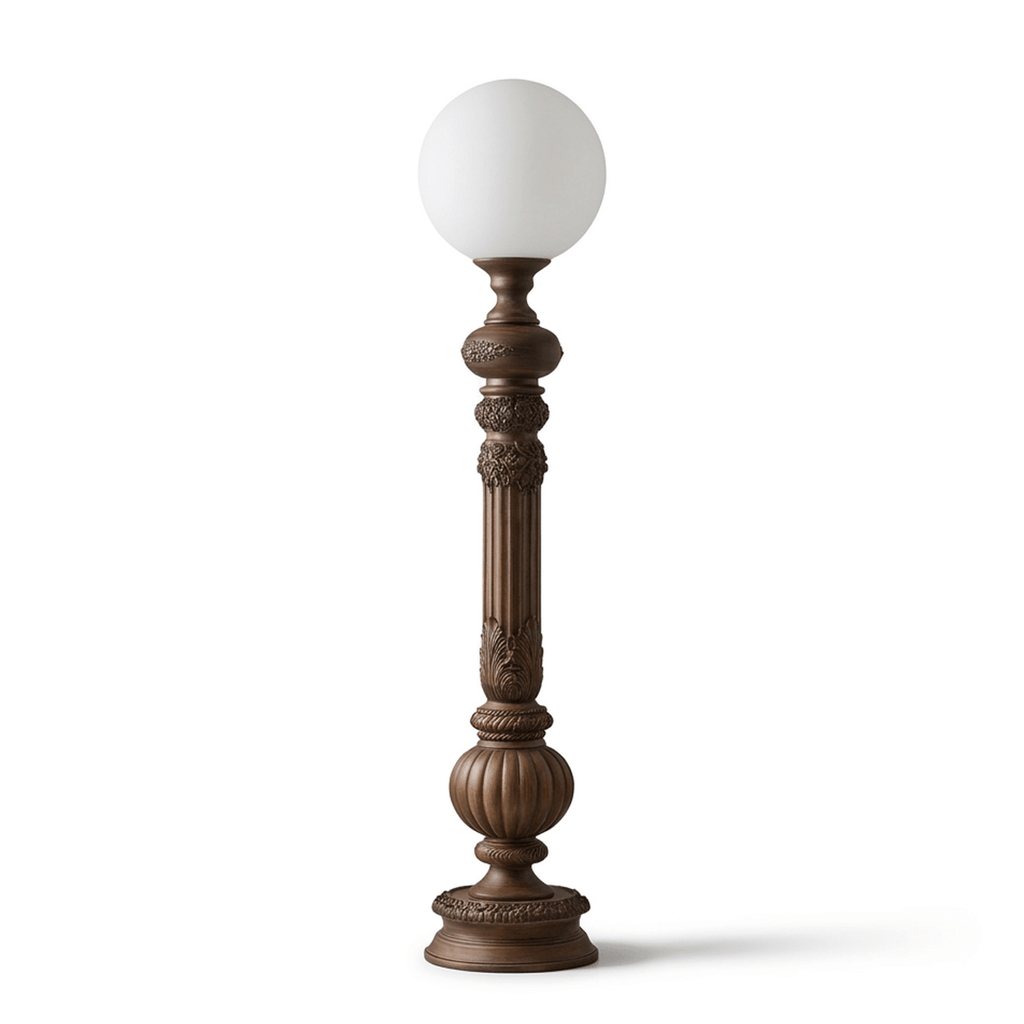 White Globe Floor Lamp — Floor Lamp | Maison Monashee — view 18