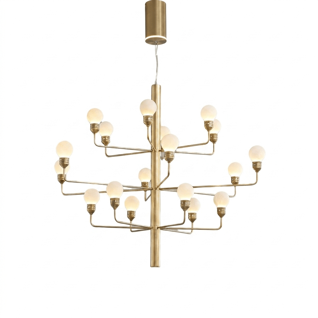 Alabaster Globe Chandelier — Chandelier | Maison Monashee — view 5