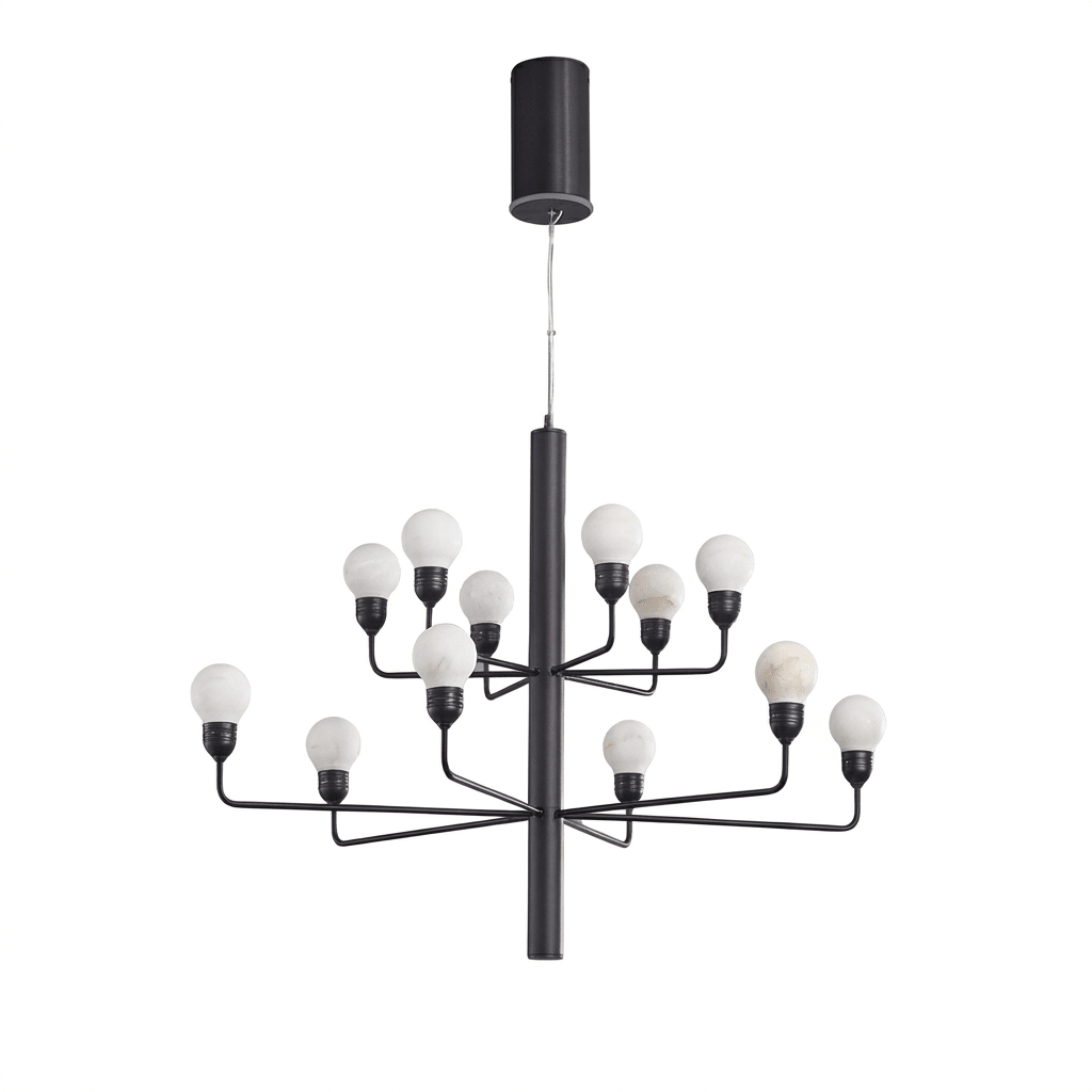 Alabaster Globe Chandelier — Chandelier | Maison Monashee — view 6
