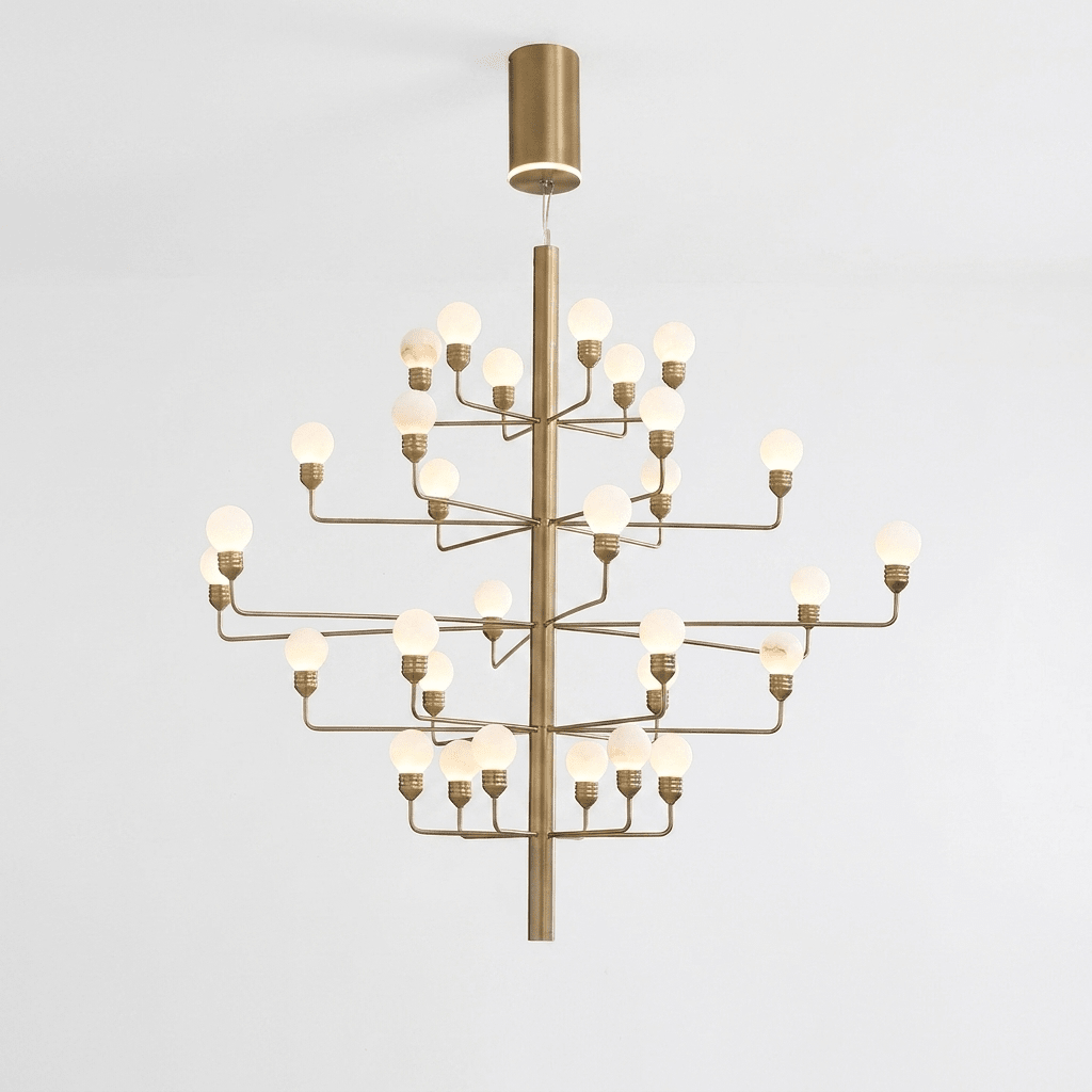 Alabaster Globe Chandelier — Chandelier | Maison Monashee — view 9