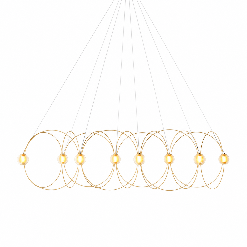 Amber Glass Chandelier Light — Chandelier | Maison Monashee — view 12