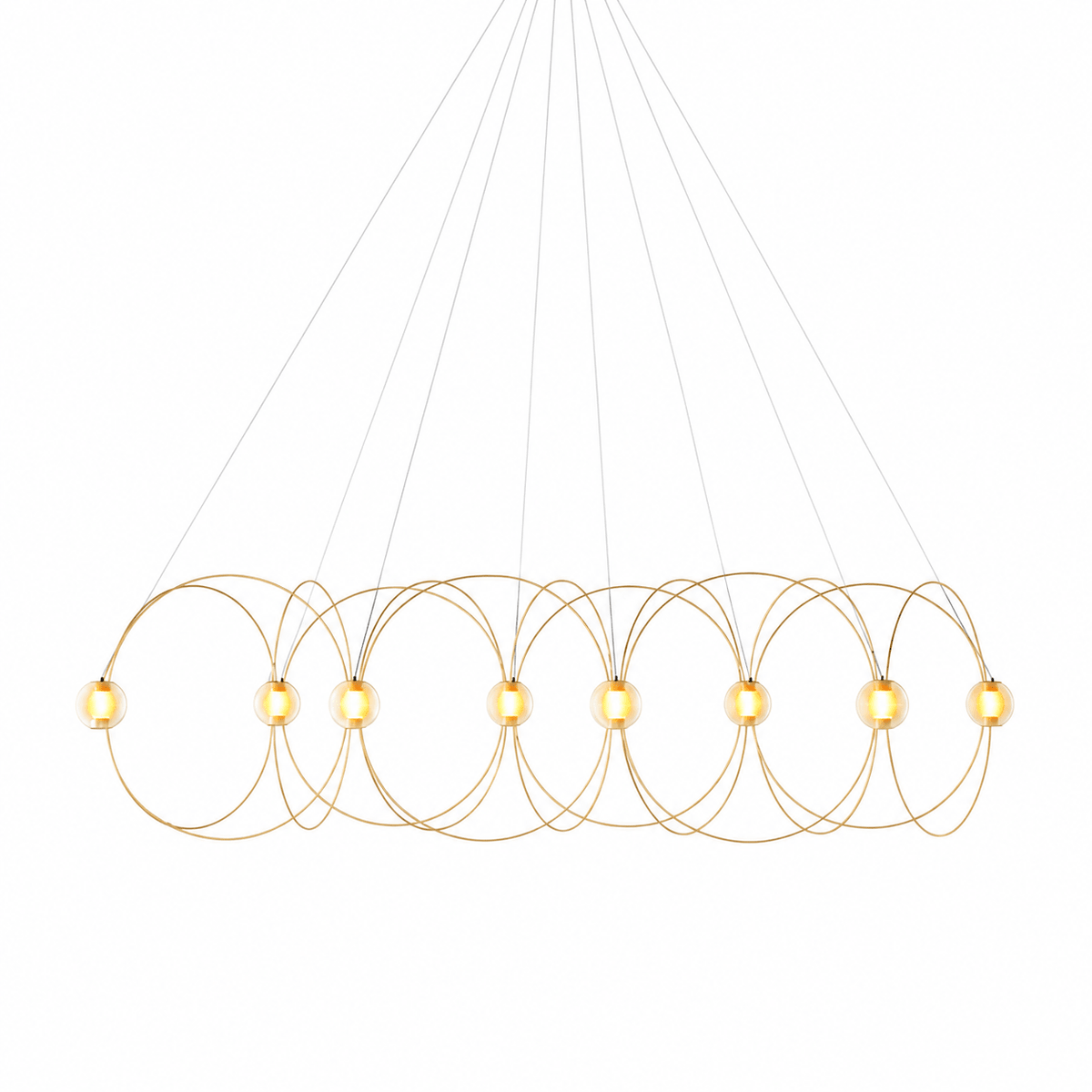 Amber Glass Chandelier Light — Chandelier | Maison Monashee — view 12