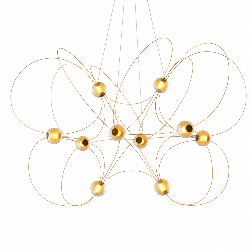 Amber Glass Chandelier Light — Chandelier | Maison Monashee — view 13