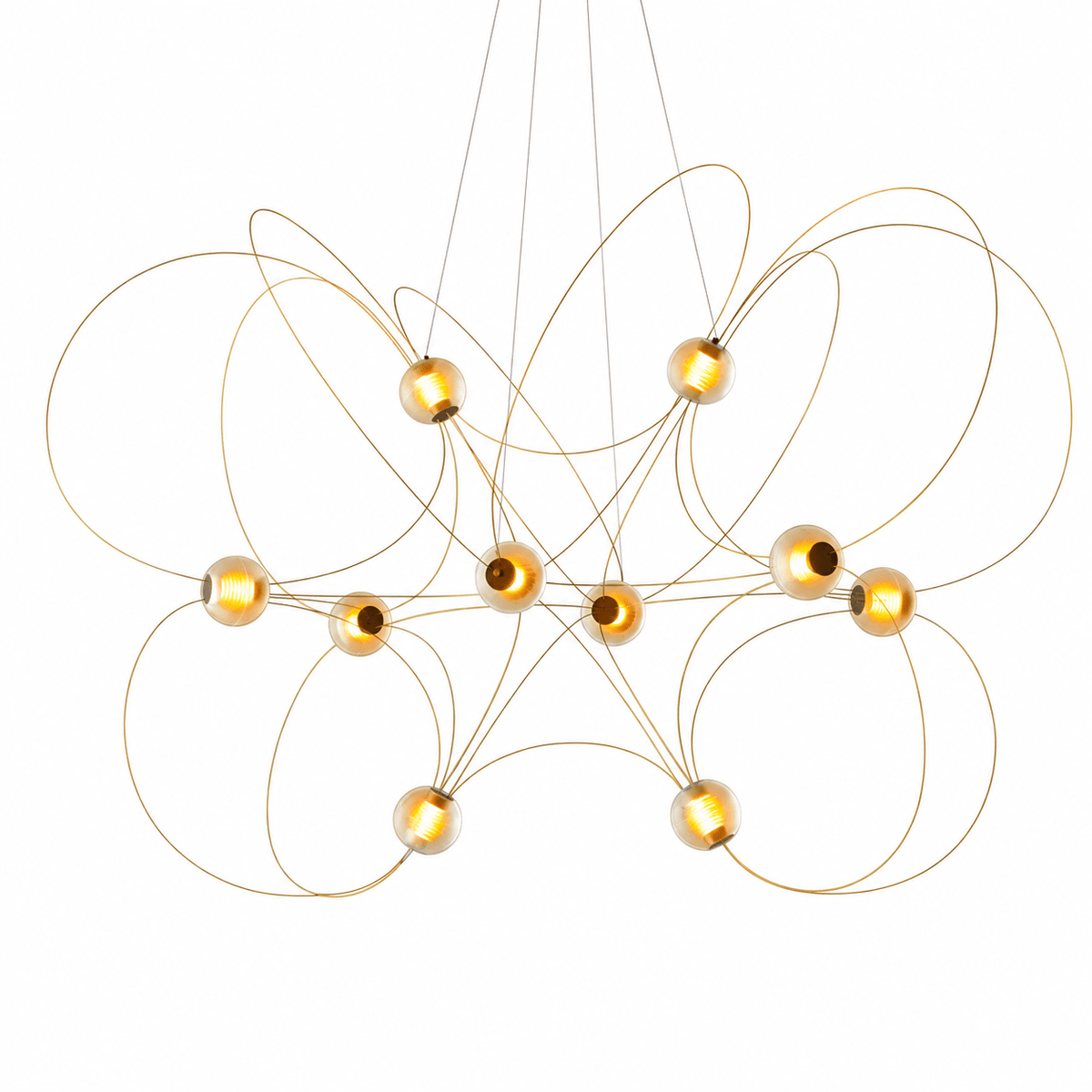 Amber Glass Chandelier Light — Chandelier | Maison Monashee — view 13