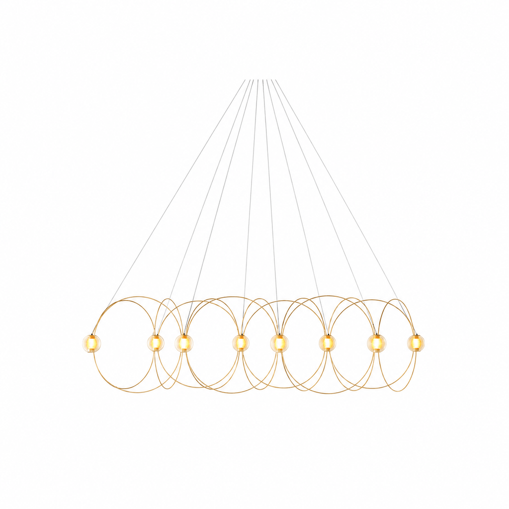 Amber Glass Chandelier Light — Chandelier | Maison Monashee — view 11