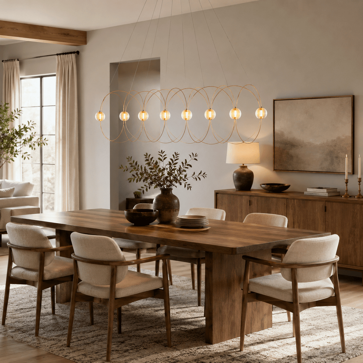Amber Glass Chandelier Light — Chandelier | Maison Monashee — view 5
