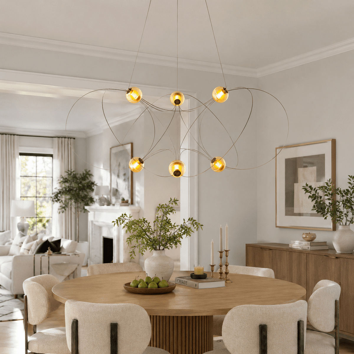 Amber Glass Chandelier Light — Chandelier | Maison Monashee — view 15