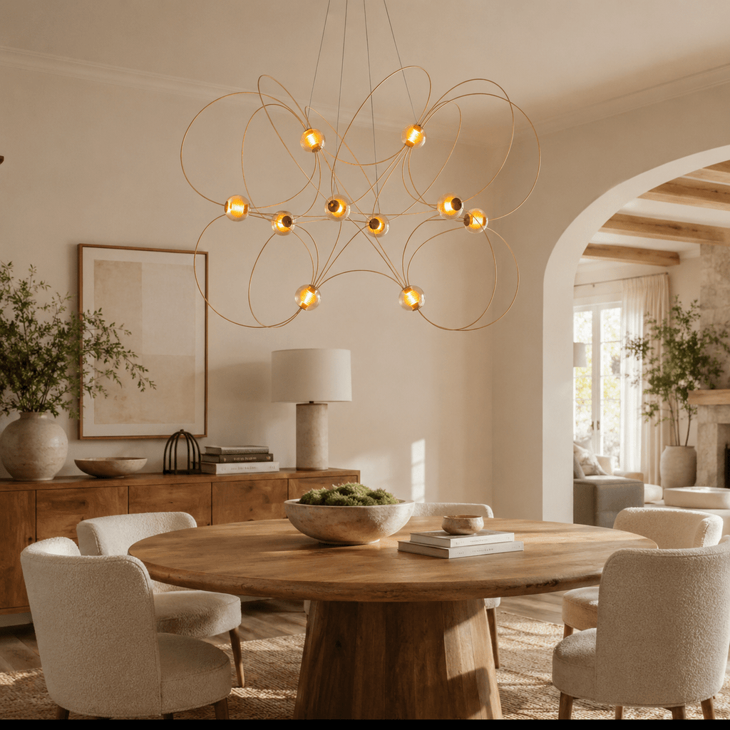 Amber Glass Chandelier Light — Chandelier | Maison Monashee — view 4