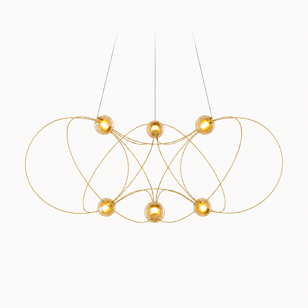 Amber Glass Chandelier Light — Chandelier | Maison Monashee — view 14