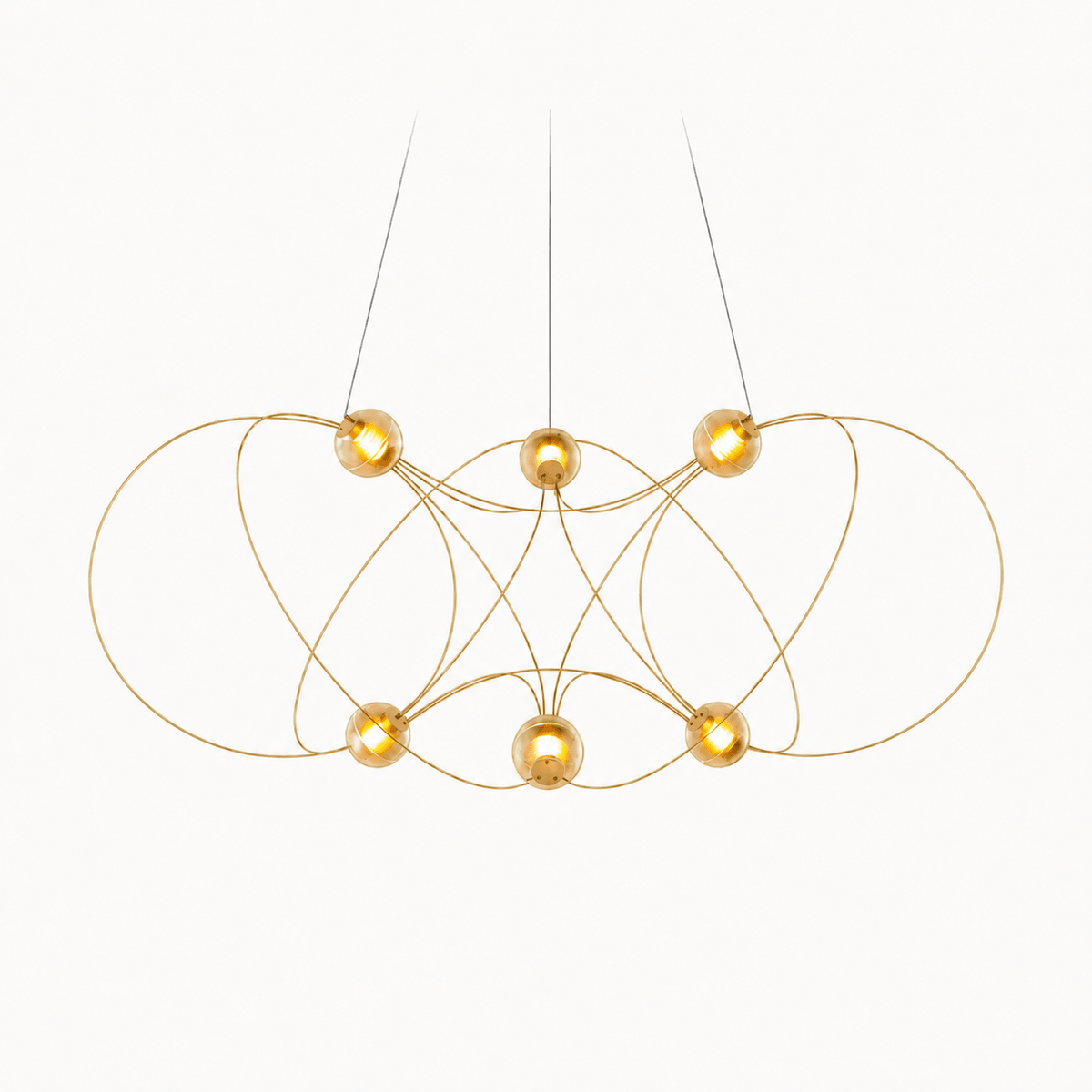 Amber Glass Chandelier Light — Chandelier | Maison Monashee — view 14