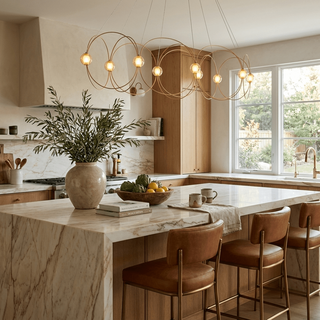 Amber Glass Chandelier Light — Chandelier | Maison Monashee — view 2