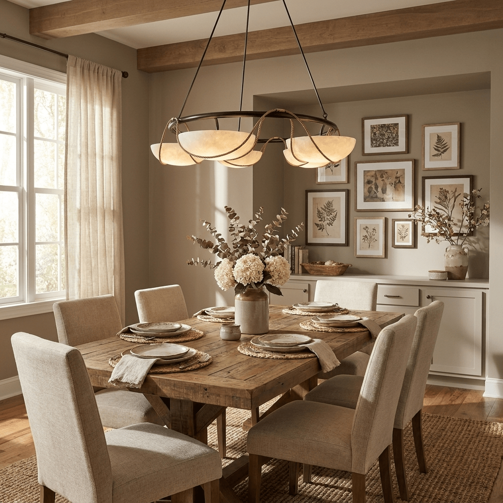 Alabaster Ring Chandelier — Chandelier | Maison Monashee — view 3