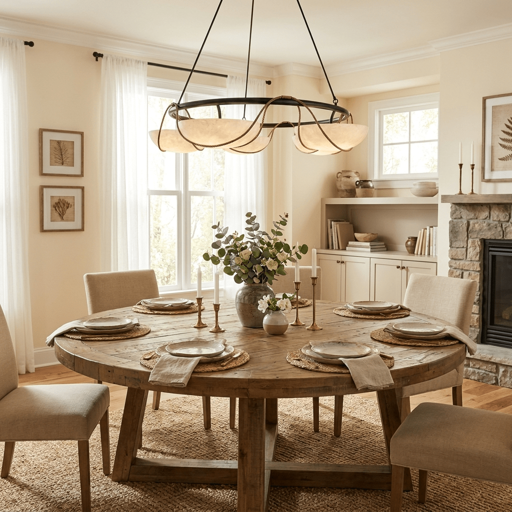 Alabaster Ring Chandelier — Chandelier | Maison Monashee — view 5