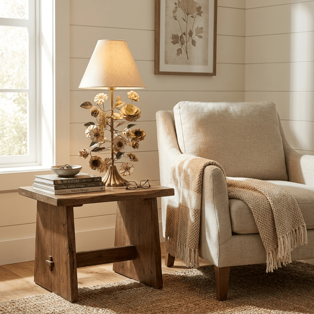 Metal Flower Table Lamp — Table Lamp | Maison Monashee — view 3
