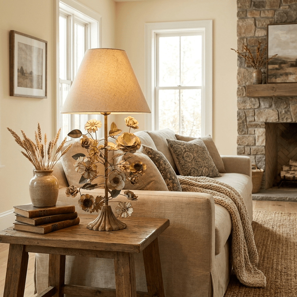 Metal Flower Table Lamp — Table Lamp | Maison Monashee — view 6