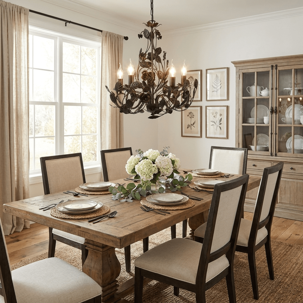 Black Wrought Iron Chandelier — Chandelier | Maison Monashee — view 2