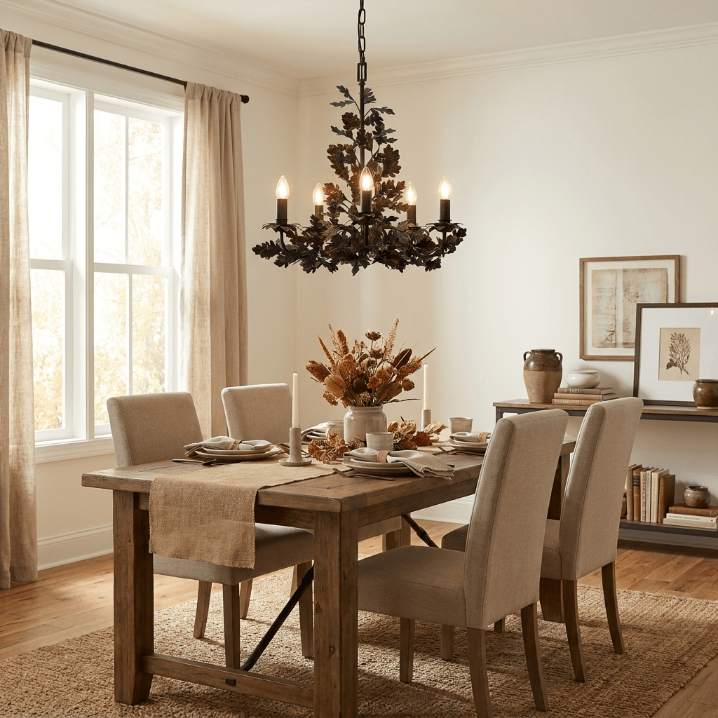 Black Leaf Chandelier — Chandelier | Maison Monashee — view 3